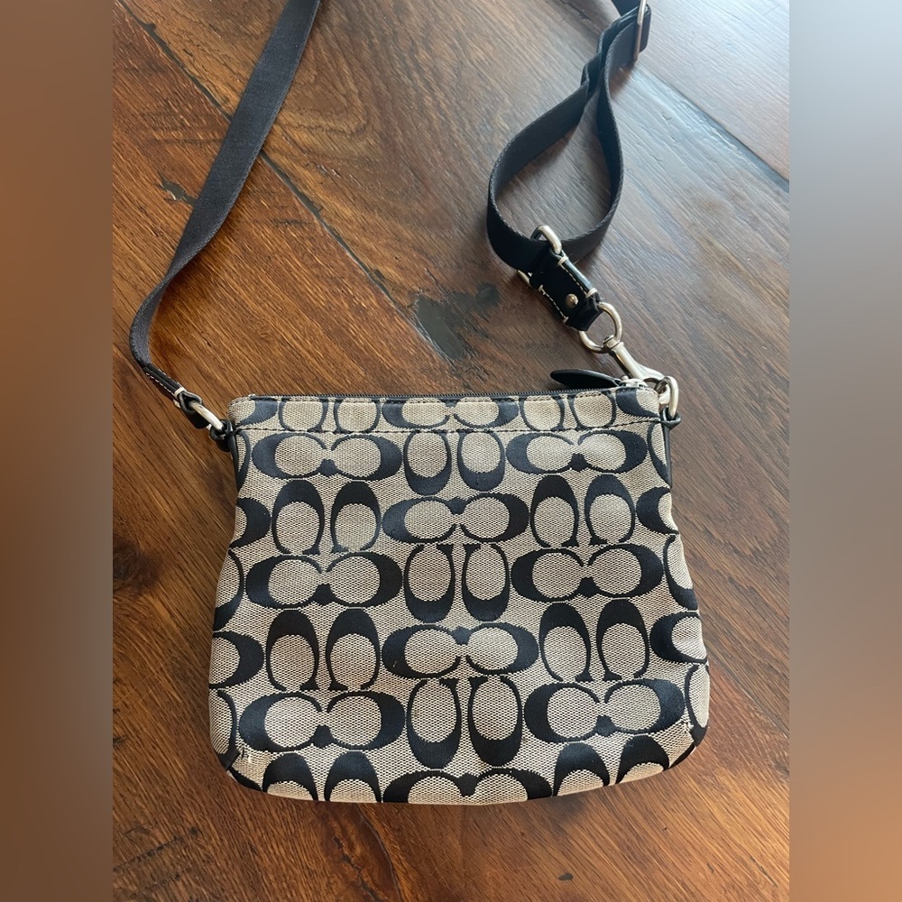 Coach Classic Block Logo Print Crossbody Bag - Picture 8 of 10